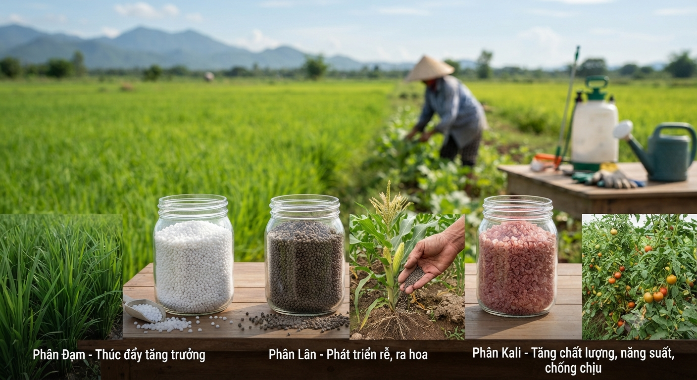 Các loại phân bón chính và vai trò của chúng